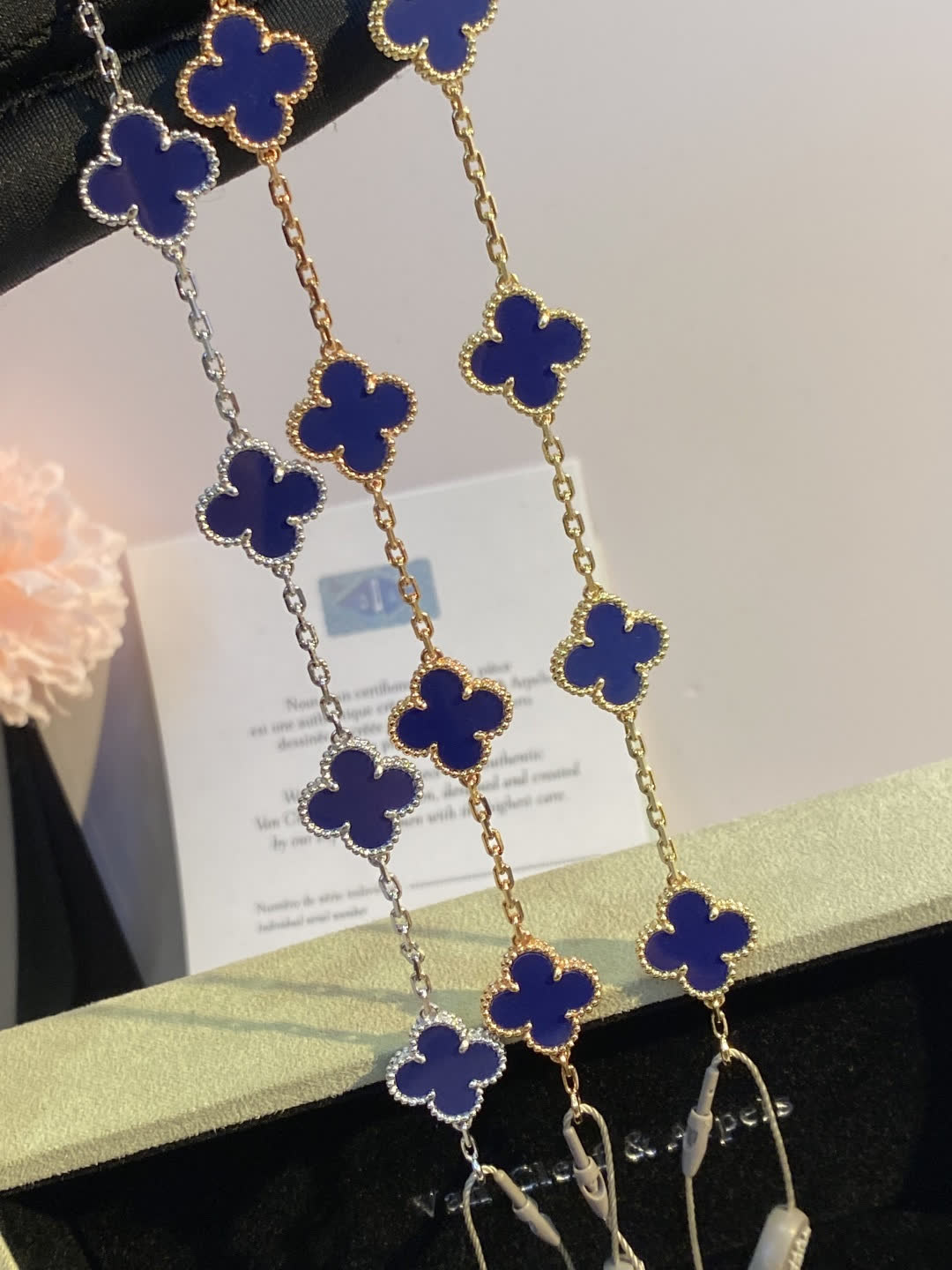 Van Cleef & Arpels Alhambra Triple-Row Necklace